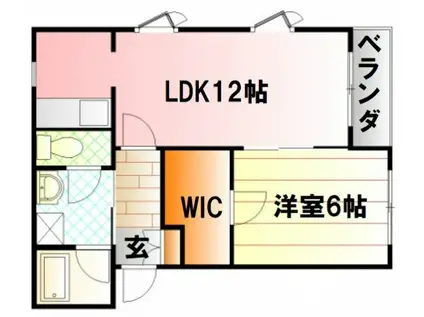 エクセルA館(1LDK/2階)の間取り写真