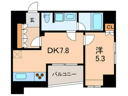 レジディア文京千石II(1DK/11階)の間取り写真