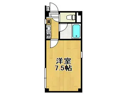 トヤママンション(1K/2階)の間取り写真