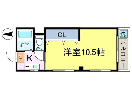 プチメゾンヤナセ(1K/2階)の間取り写真