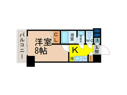 WILLDO 松原(1K/7階)の間取り写真