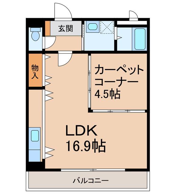 コンフォース21(1LDK/2階)の間取り写真