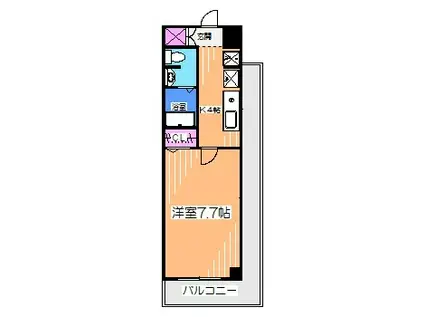 ライフデザイン新金岡A棟(1K/6階)の間取り写真