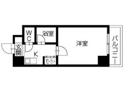 ウェルネス多賀町(1K/5階)の間取り写真