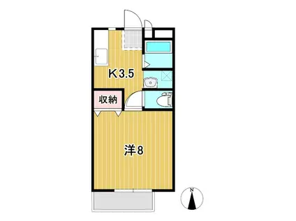 メールハイツA(1K/2階)の間取り写真