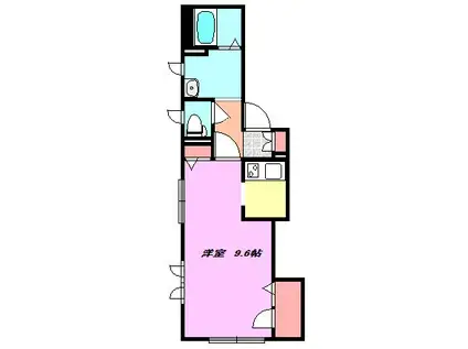 ブライトウィンズ(1K/1階)の間取り写真