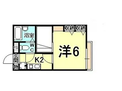 レオパレス 北夙川フラット(1K/1階)の間取り写真