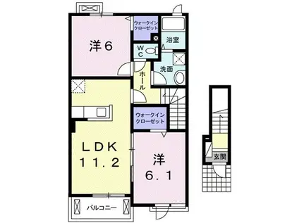 TM・ビレッジIII(2LDK/2階)の間取り写真
