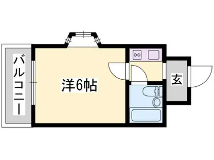 フロムウエスト篠原(1K/3階)の間取り写真