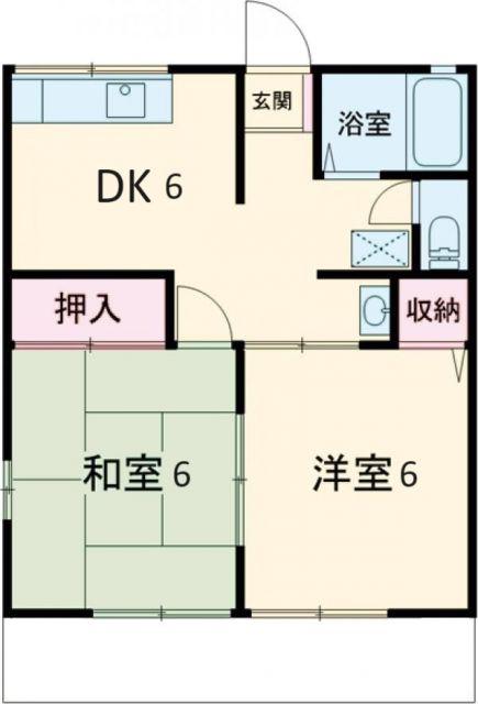 CHエクセレント(2DK/1階)の間取り写真