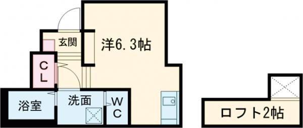 あんしん日置荘西町08-2012(ワンルーム/1階)の間取り写真