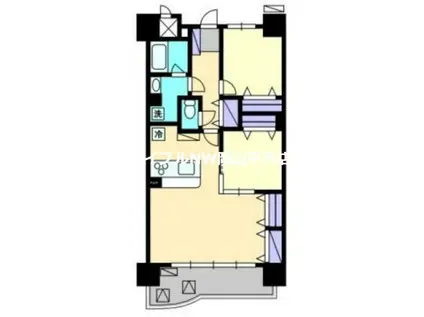 クレール西市(2LDK/10階)の間取り写真