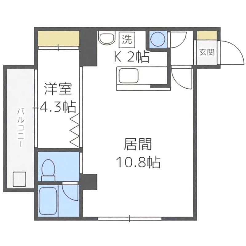 ANNTS(1LDK/6階)の間取り写真