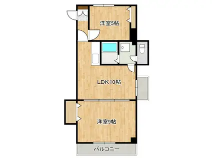 ラフォーレIII(2LDK/1階)の間取り写真