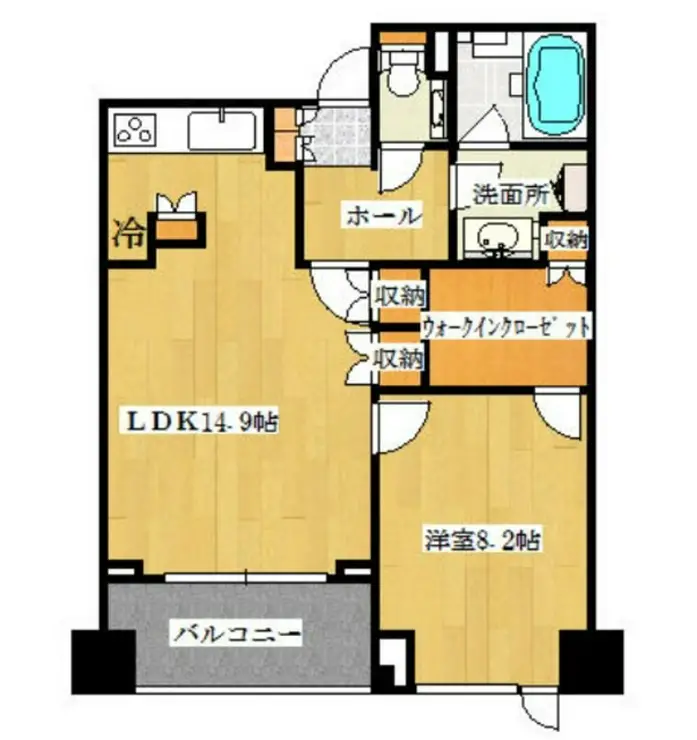 恵比寿パークハウス 7階階 間取り
