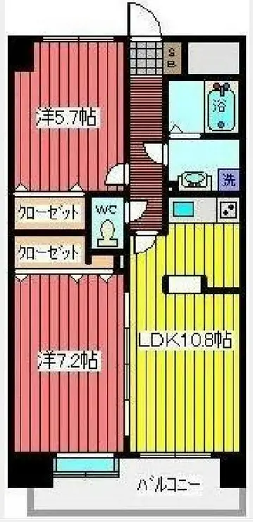 バーディーテラス仲町 2階階 間取り