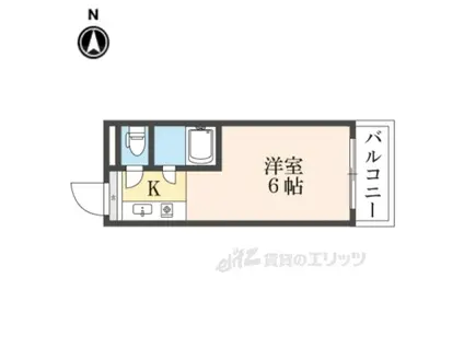 ジュネス新大宮(1K/4階)の間取り写真