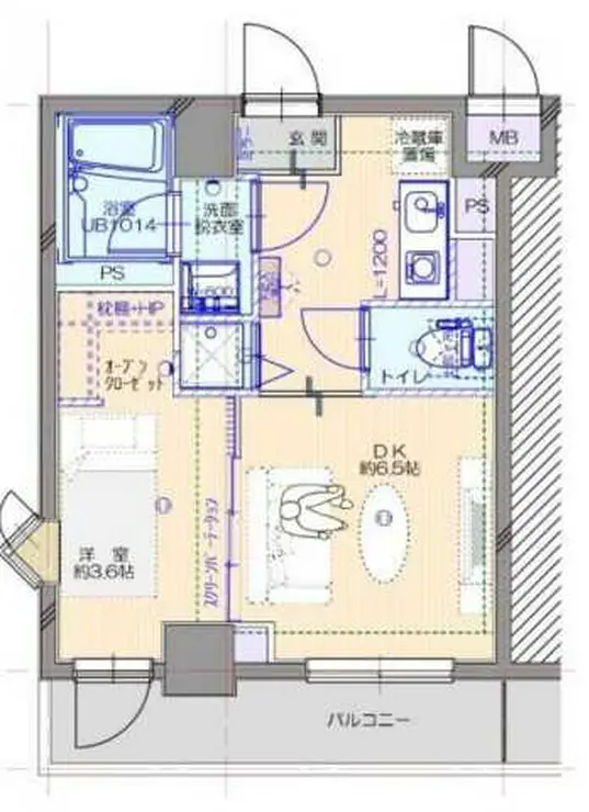 コーポ代々木上原 5階階 間取り