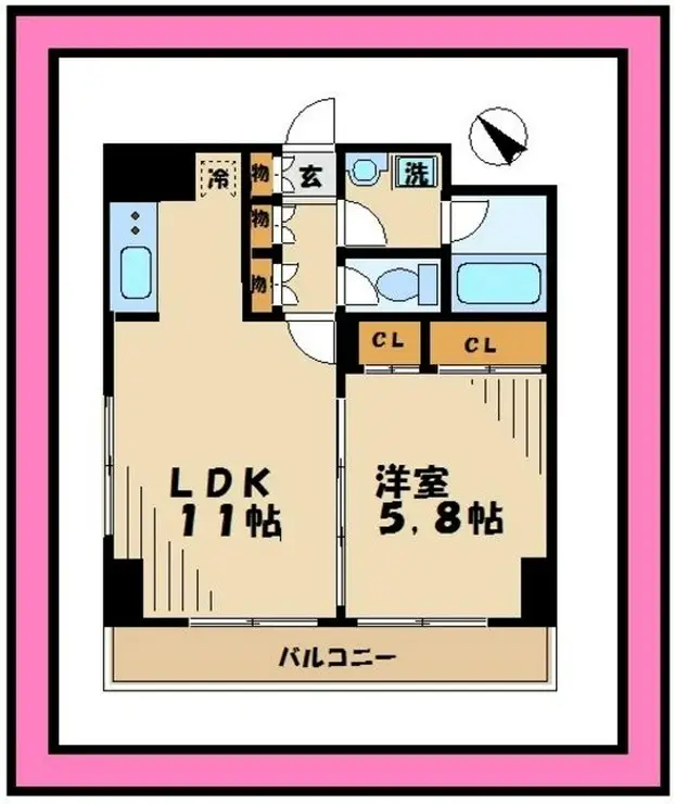 ベェルヴェル稲城 6階階 間取り