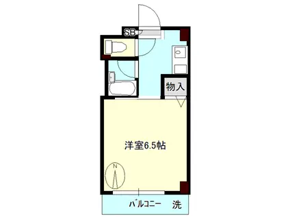 ベルパレス(1K/5階)の間取り写真