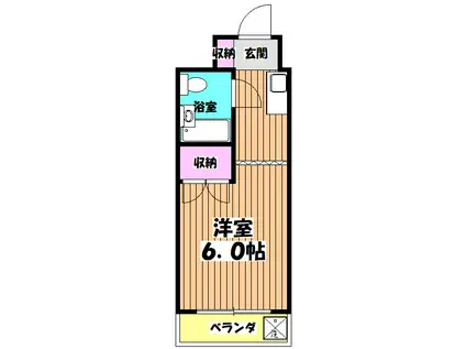 ハイム寺町(1K/1階)の間取り写真