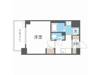 プレデコート北田辺(1K/5階)の間取り写真