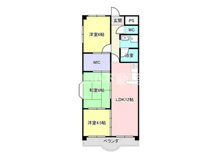 ソレイユ笠松(3LDK/2階)の間取り写真