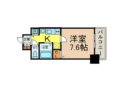 プレサンス名古屋STATIONアライブ(1K/12階)の間取り写真