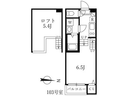 ハーモニーテラス清水IV(1K/1階)の間取り写真