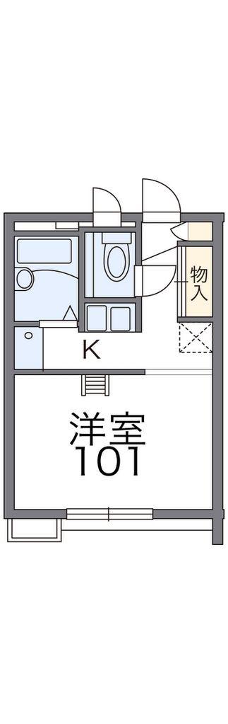 レオパレスBONHEURII(1K/2階)の間取り写真
