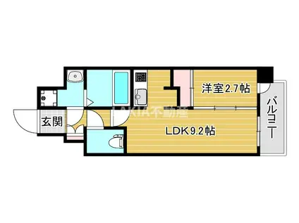 ミラージュパレス都島本通(1LDK/4階)の間取り写真