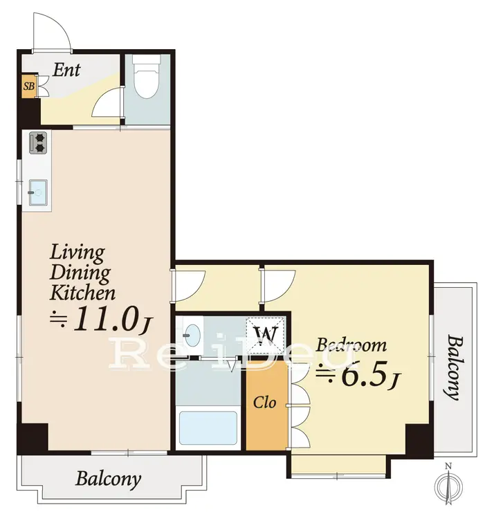 クレール浅野 3階階 間取り