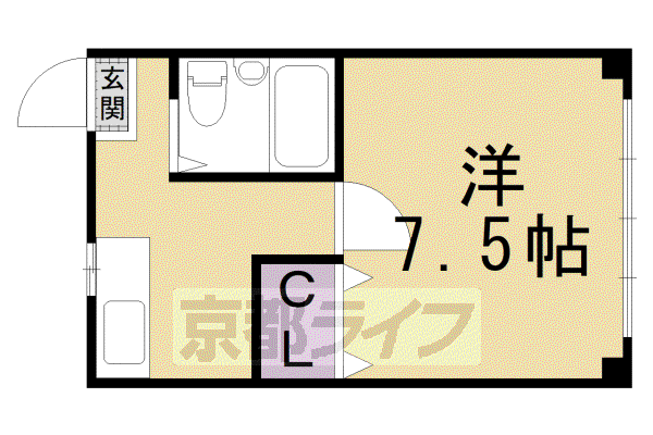 中田マンション(1K/1階)の間取り写真