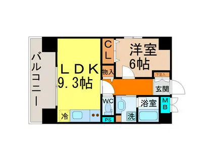 プランドール千種(1LDK/10階)の間取り写真