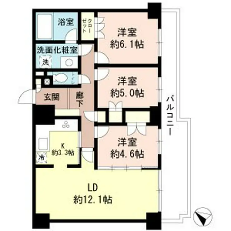 グランデュオ北街区 5階階 間取り