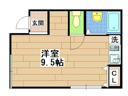 メゾン藤阪(ワンルーム/2階)の間取り写真