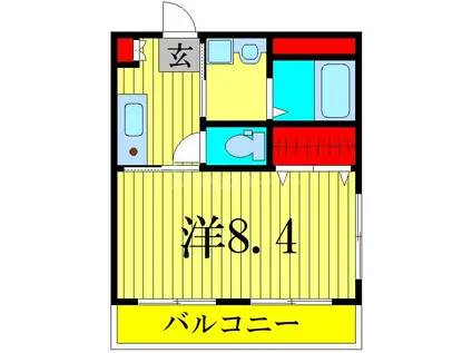 NORD EST(1K/2階)の間取り写真