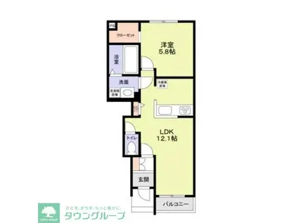 足立区六木3丁目計画(1LDK/1階)の間取り写真