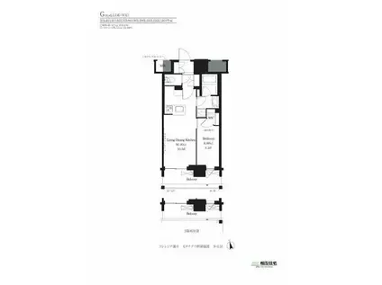 フレンシア蒲田(1LDK/8階)の間取り写真