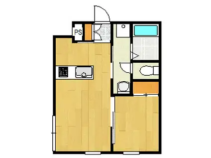 アーバンブランチ鳥屋野南(1LDK/1階)の間取り写真