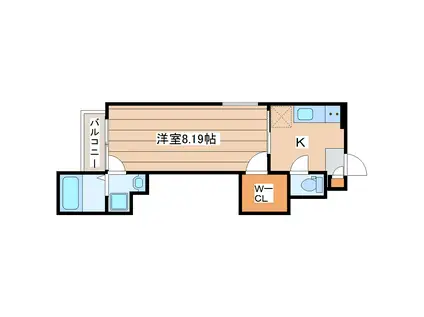 REGALEST FORTH笑(1K/2階)の間取り写真