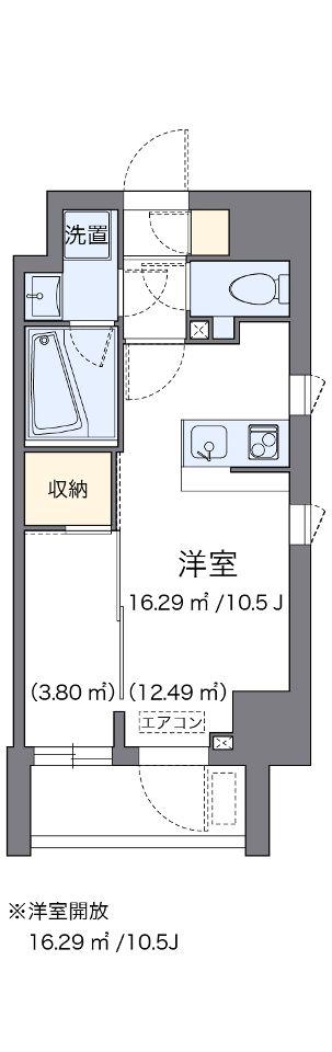 LOVIE麻布十番(ワンルーム/6階)の間取り写真
