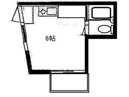 メゾンドール用賀B(ワンルーム/2階)の間取り写真