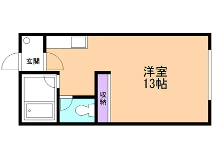 TWINKLE水元(ワンルーム/1階)の間取り写真
