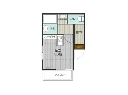 OZ三橋(ワンルーム/1階)の間取り写真