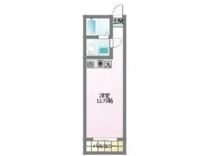 グランアベニュー相模大野(ワンルーム/3階)の間取り写真