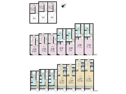 MOK-TERRACE NERIMA VILLAモクテラスネリマヴィ(ワンルーム/1階)の間取り写真