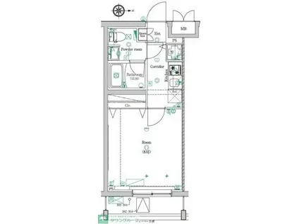 レアライズ蒲田(1K/3階)の間取り写真