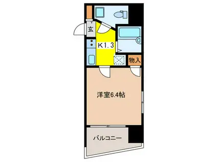 デイジーコート日本橋浜町(1K/6階)の間取り写真