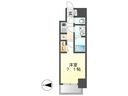 S-RESIDENCE熱田一番(1K/5階)の間取り写真